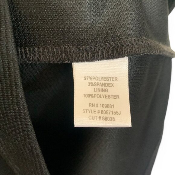 Donna Ricco New York Black Sleeveless Cocktail Sheath Dress Midi Length Size 8 - Picture 6 of 7